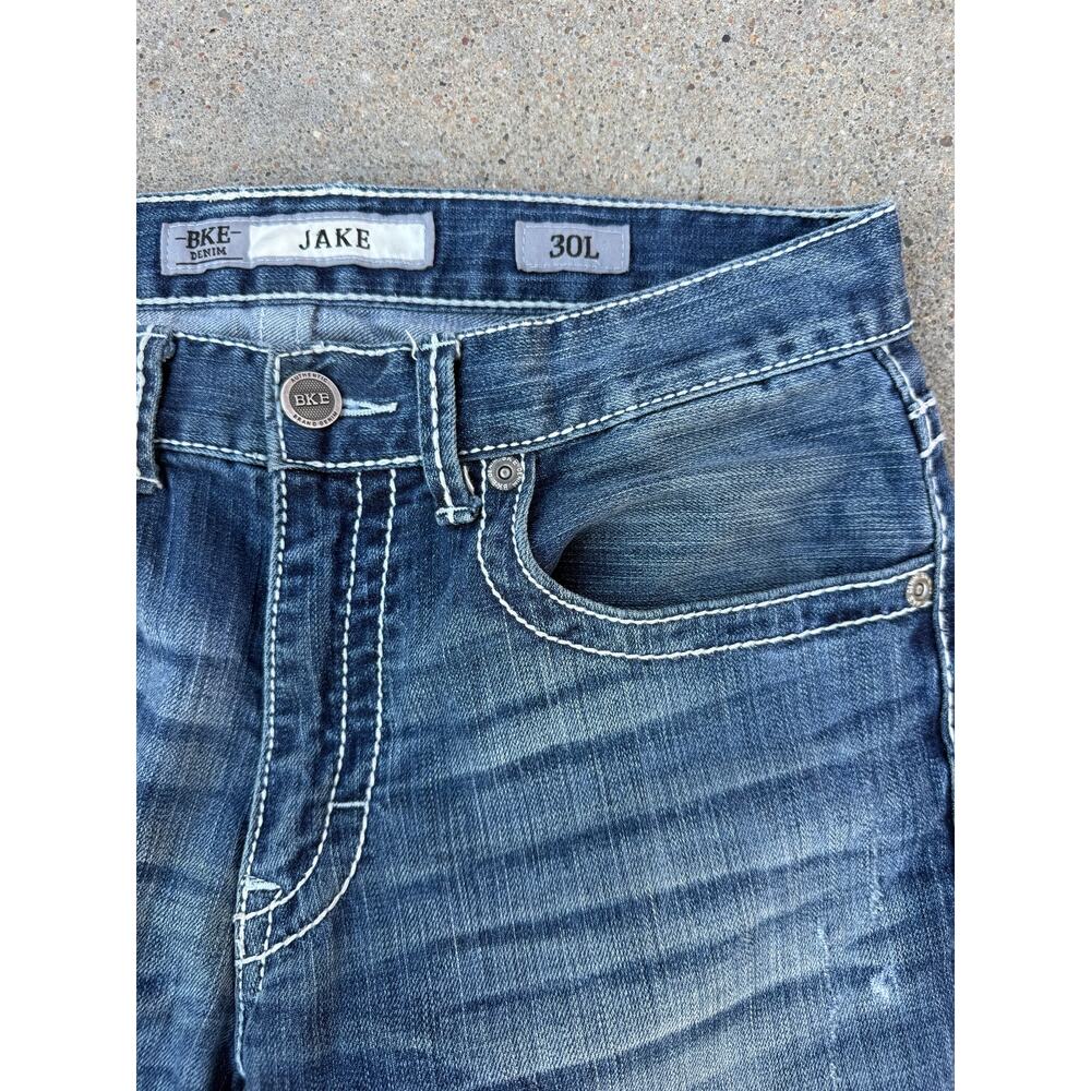 BKE Jake 30L Regular Fit Boot Cut Blue Jeans Stretch ABM15032 - Picture 5 of 10